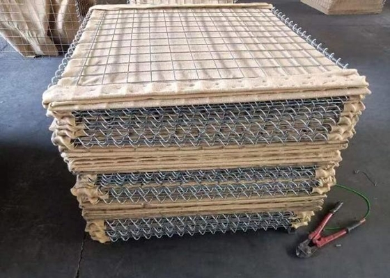 Obronne bariery piaszczyste wojskowe 75x75mm z materiałem tkanin Pp