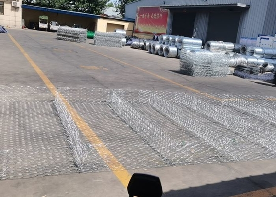 Sześciokątny materac gabionowy  Podwójnie skręcony tkany gabion z siatki Galfan powlekany