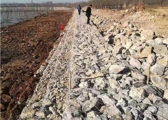 Ekologiczne metalowe kosze z gabionu srebrne ocynkowane / powlekane PVC