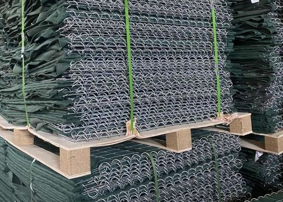 Ciężkie bariery piaszczyste wojskowe z 4,0 mm siatką drukową Galfan powlekany końcówka łączące szpilki włącznie