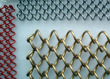 Dekoracyjna siatka metalowa zasłona aluminium złoto 6 mm x 6 mm dostosowany rozdzielacz pomieszczeń