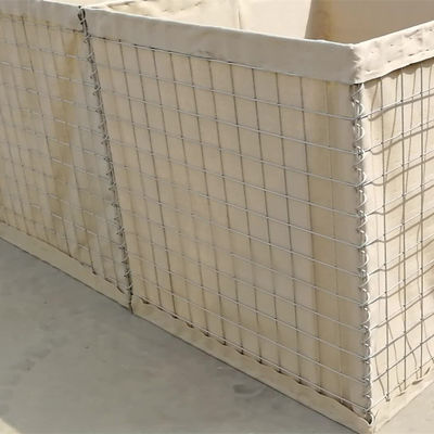 Wytrzymały spawany piasek wojskowy Gabion Box Ściana bariera obronna z piaskiem do obrony